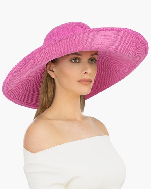 Eric Javits Pink Floppy Wide Brim Hat For