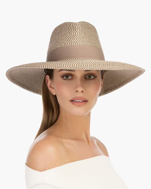 Eric Javits White Fedora Hat, 4.5