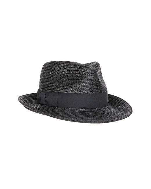 Eric Javits Black Classic Summer Fedora Hat