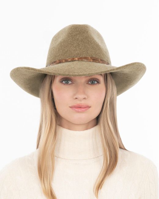 Eric Javits Black Wool Western Felt Hat