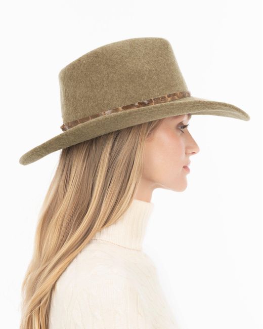 Eric Javits Black Wool Western Felt Hat