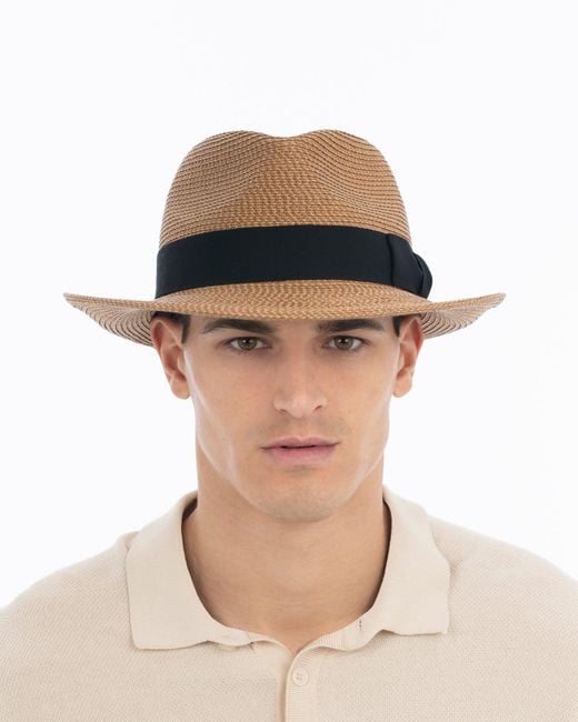 Eric Javits Black Classic Summer Fedora Hat