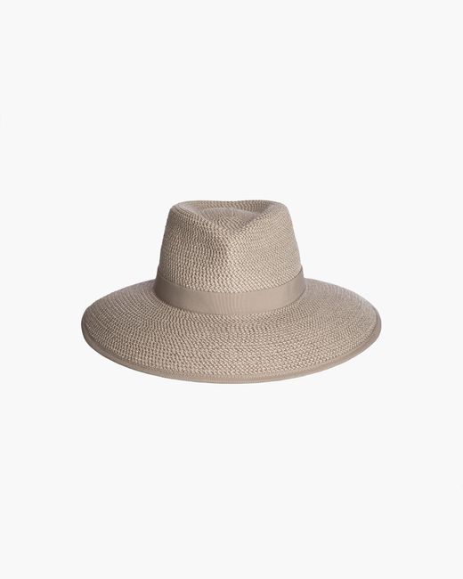 Eric Javits White Patented Squishee Straw Fedora Hat, Color, 4