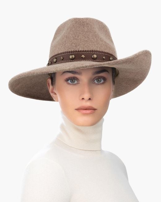 Eric Javits Brown Luxury Wool Felt Gunslinger Hat