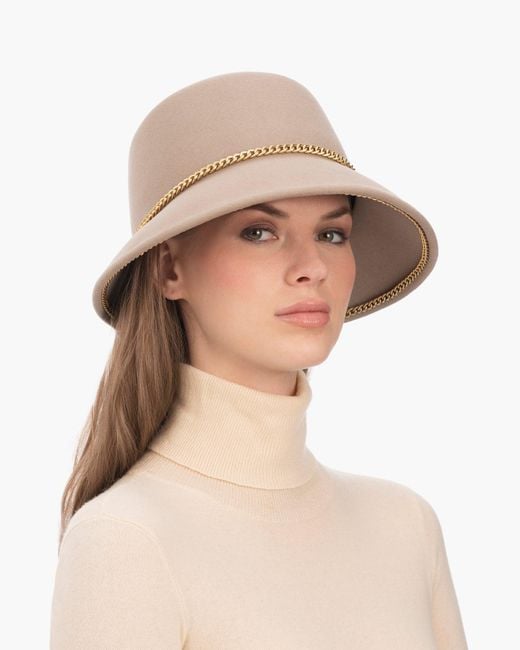 Eric Javits White Chain Cloche Hat