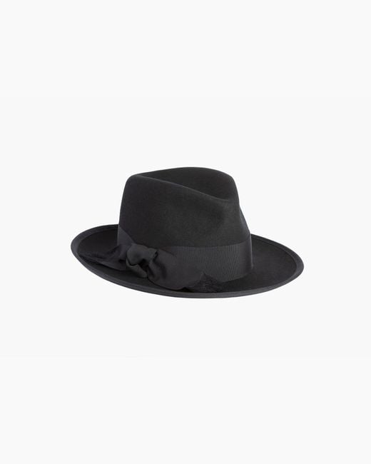 Eric Javits Black Tyler Fedora Hat For