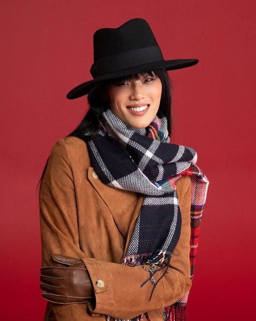 Eric Javits Black Wool Zora Felt Fedora Hat For