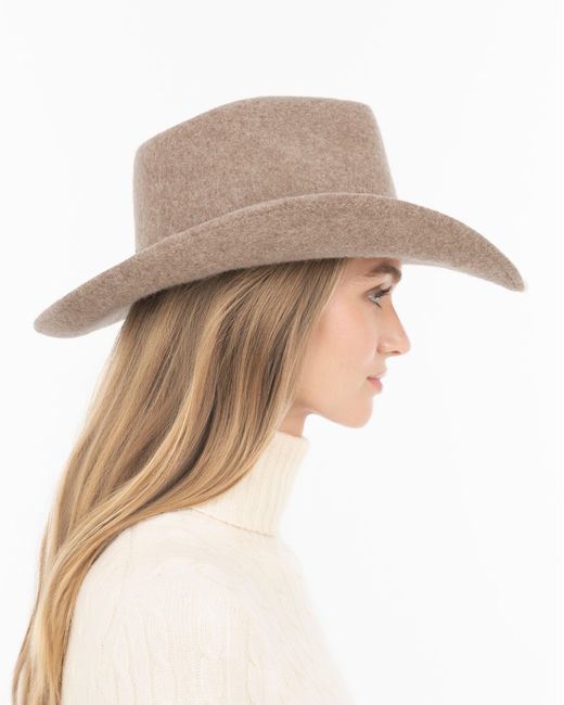 Eric Javits Black Wool Western Felt Hat