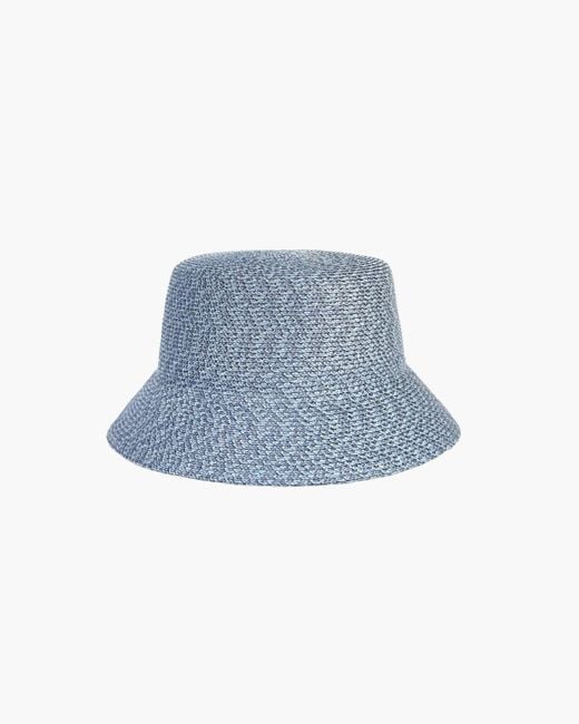 Eric Javits Blue Squishee Bucket Hat, Upf 50+ Sun Protection