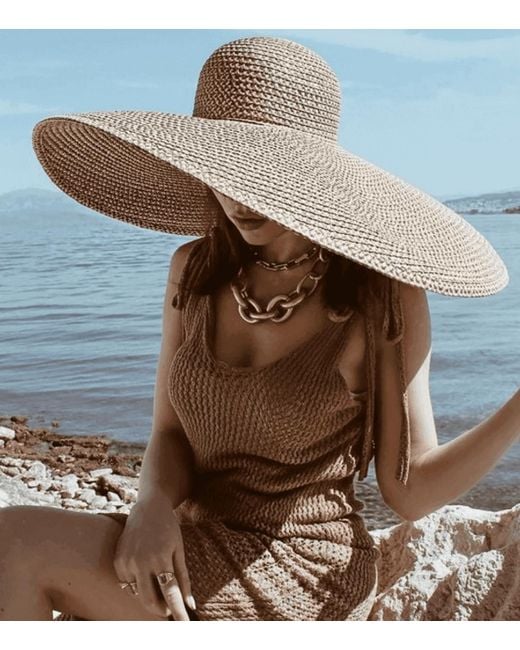 Eric Javits Blue Giant Floppy Sun Hat For