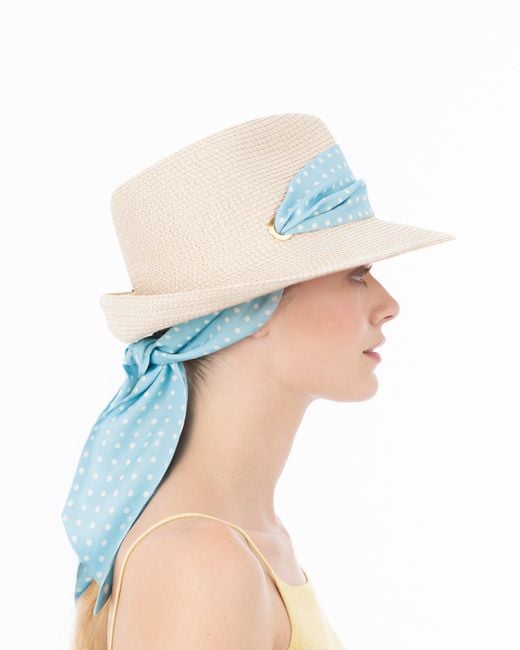 Eric Javits Natural Twilly Billy Classic Fedora Sun Hat For