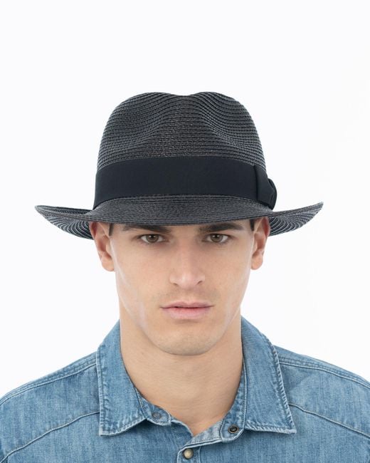 Eric Javits Black Classic Summer Fedora Hat