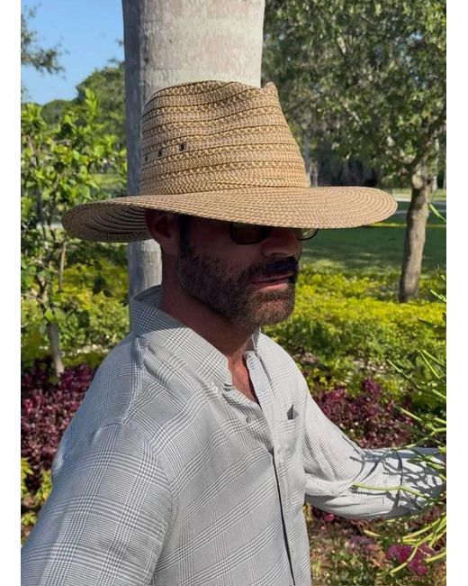 Eric Javits White Squishee Straw Fedora, Color, Size, Upf 50+ Sun Protection