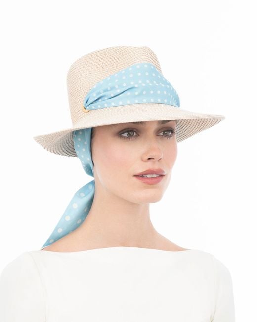 Eric Javits Natural Twilly Billy Classic Fedora Sun Hat For
