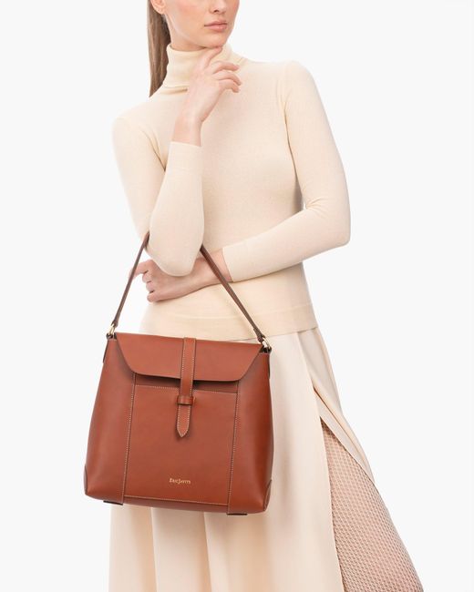 Eric Javits Brown Regent Backpack