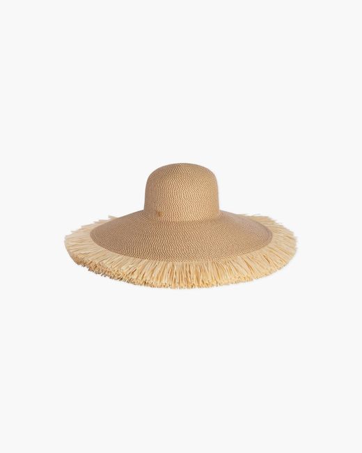 Eric Javits Black Floppy With Fringe Sun Hat For