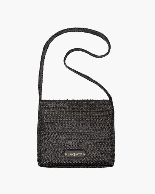 Eric Javits Brown Lil Koko Woven Raffia Crossbody Bag For