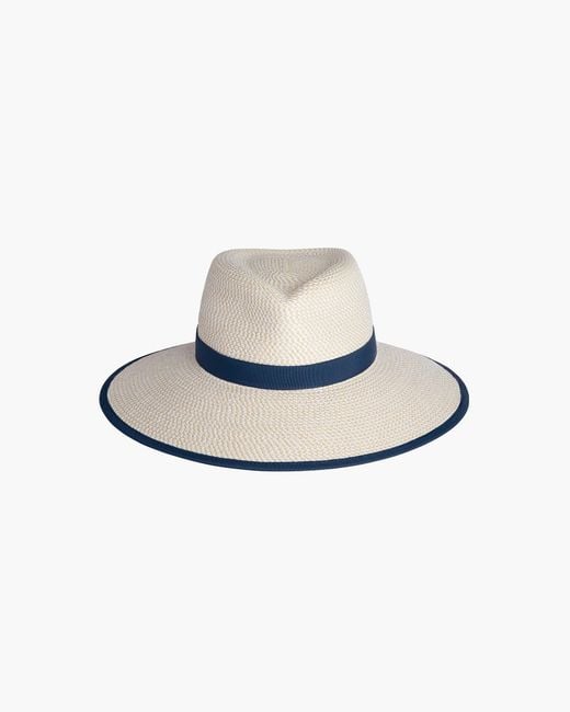 Eric Javits White Suncrest Visor Fedora