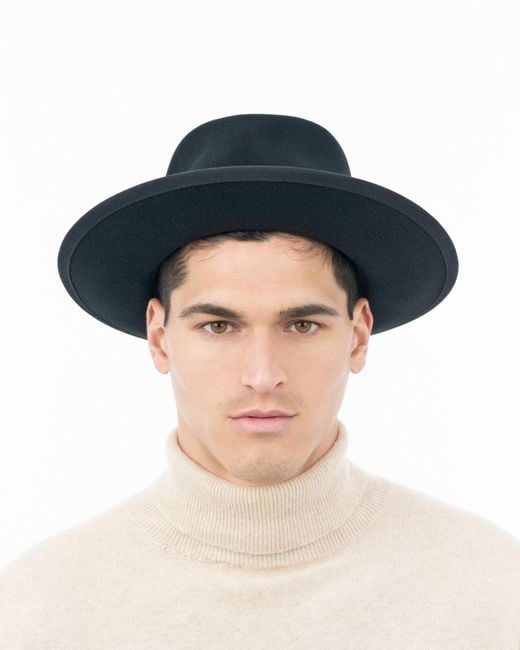 Eric Javits Black Tyler Fedora Hat For