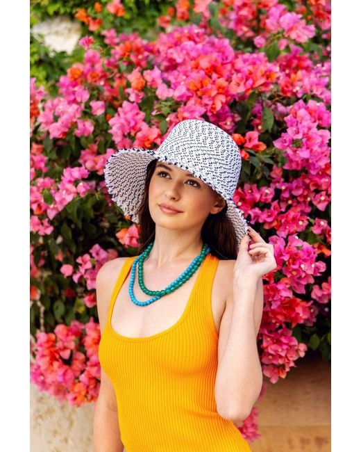Eric Javits Red Squishee Bucket Straw Hat, Limited Edition, Upf 50+ Sun Protection