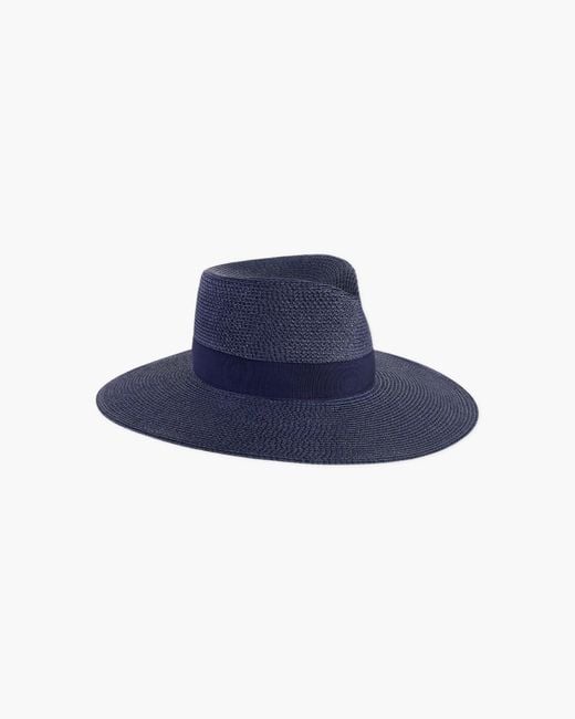 Eric Javits Blue Daphne Fedora Hat Limited Edition For Upf 50