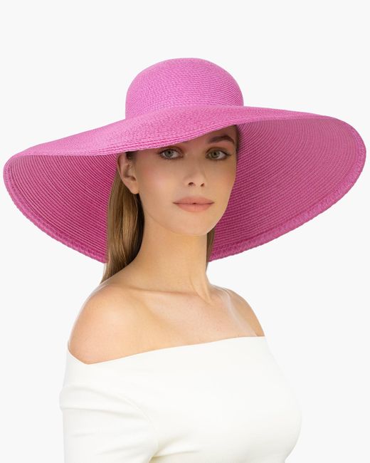 Eric Javits Pink Floppy Wide Brim Hat For