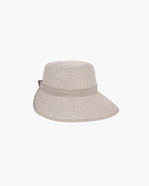 Eric Javits White Luxury Squishee Straw Visor, Adjustable Fit, Upf Rated, 4