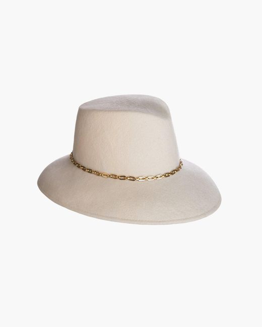 Eric Javits White Luxury Felt Fedora Hat, Color, Made