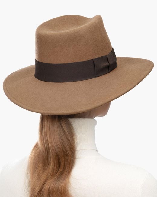 Eric Javits Black Wool Zora Felt Fedora Hat For