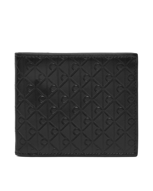 Calvin Klein Kreditkartenetui Embossed Emblem Billfold W/ Coin Lv04D1129G in Black für Herren