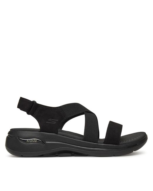 Skechers Black Sandalen Go Walk Arch Fit Sandal-Treasured 140257/Bbk