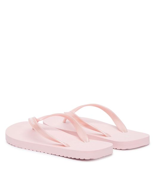 Calvin Klein Pink Zehentrenner Flip Flop Tpu Metallic Hw0Hw02956