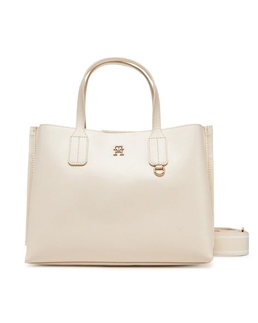 Tommy Hilfiger Natural Handtasche Th Distinct Mini Tote Aw0Aw17192