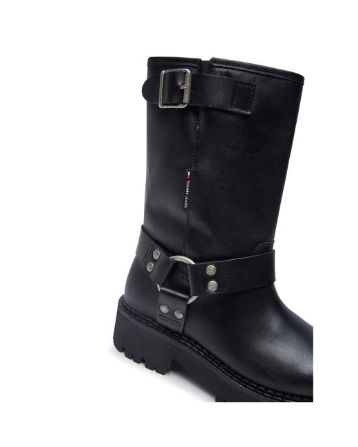 Tommy Hilfiger Blue Stiefeletten Tjw Urban Biker Boot Leather En0En02728