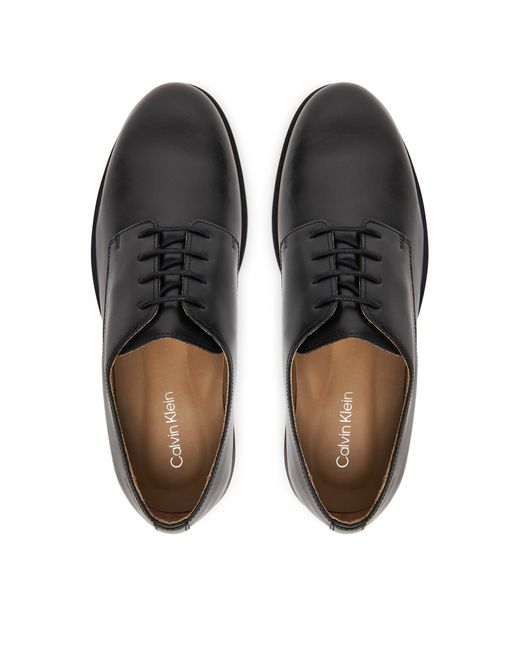 Calvin Klein Halbschuhe Ess Rubber Derby Lth Hm0Hm02056 in Black für Herren