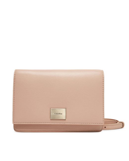 Calvin Klein Natural Handtasche Hardware Flap Crossbody K60K612967
