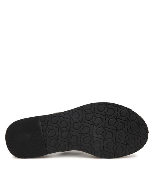 Calvin Klein Black Espadrilles Flatform Wedge Slide