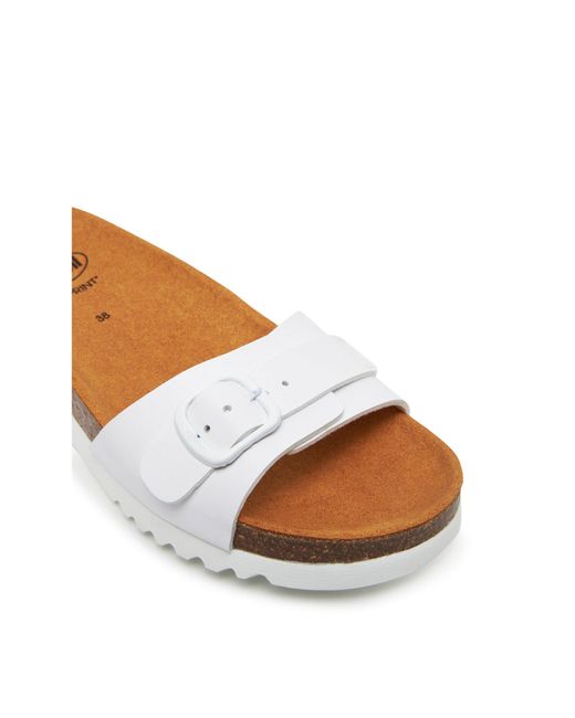 Scholl White Pantoletten Ginni Wide Mf31999