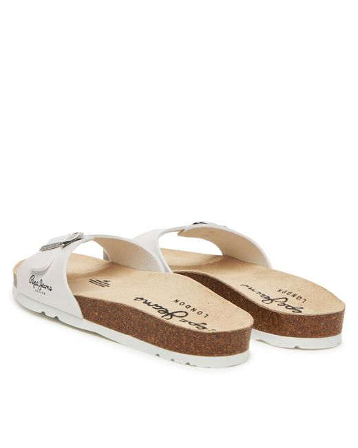 Pepe Jeans White Pantoletten Pls90615