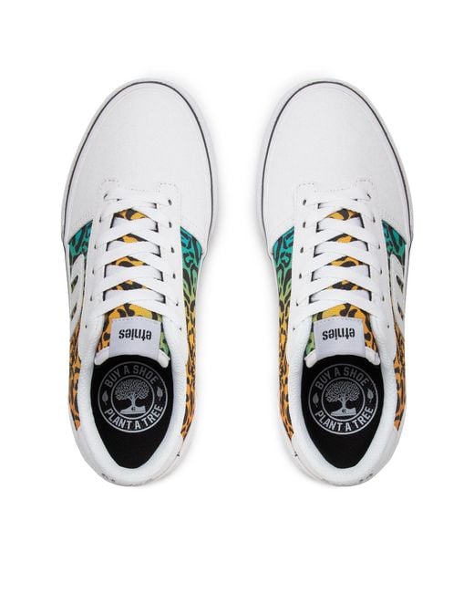 Etnies White Sneakers Aus Stoff Calli-Vulc W'S 4201000129 Weiß