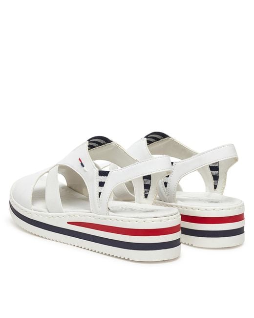 Rieker Damen Sandalen V02Y5-80 in weiß