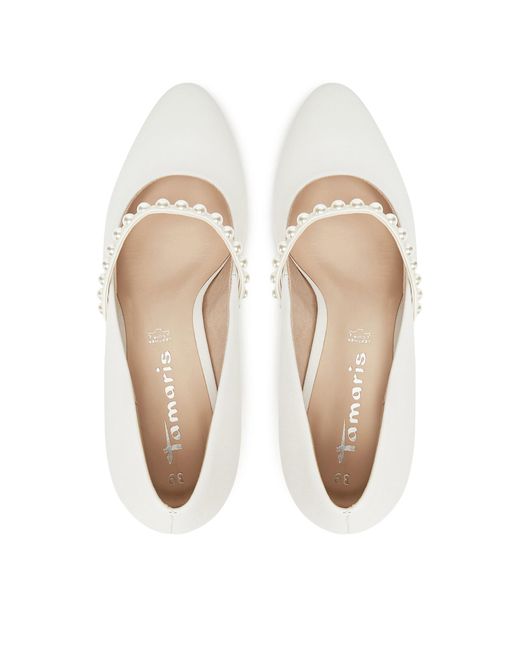 Tamaris White High Heels 1-22424-44