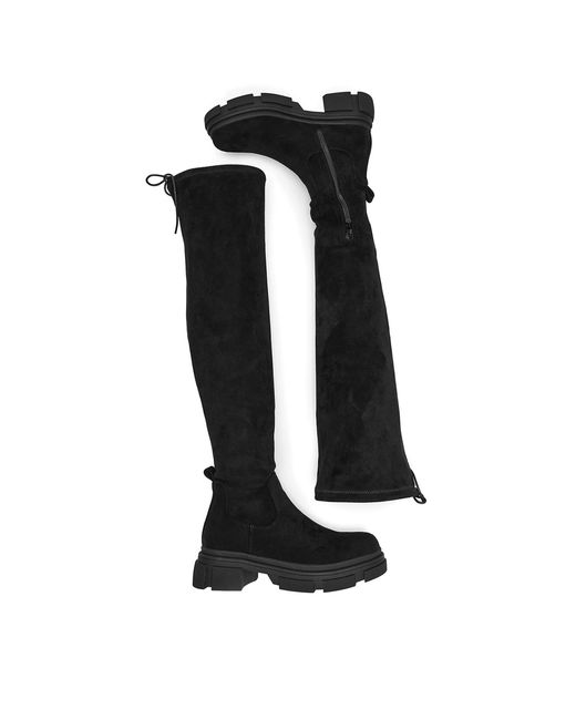 DeeZee Black Overknees Ws0902-01