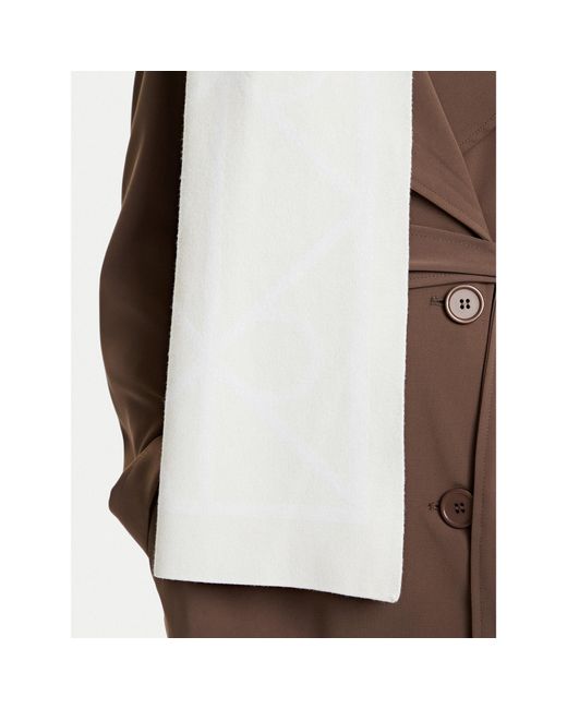 Calvin Klein Natural Schal Emblem Aop Jcq Fine Rib Scarf Lv04D8051G