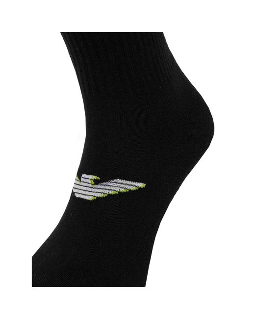 Emporio Armani 2Er-Set Niedrige Herrensocken Em000540 Af12299 Mc005 in Black für Herren