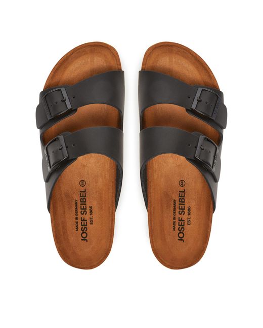 Josef Seibel Pantoletten Josef 01 14301 100 in Black für Herren