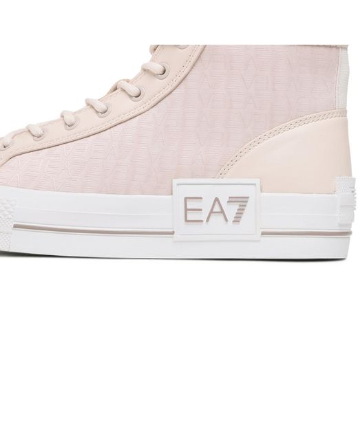 EA7 Natural Sneakers Aus Stoff X8Z037 Xk294 S348