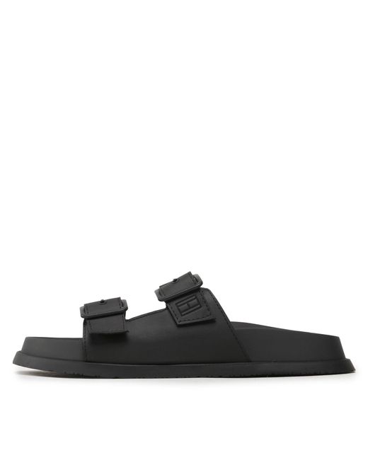 Tommy Hilfiger Pantoletten Sandal Em0Em01148 in Black für Herren