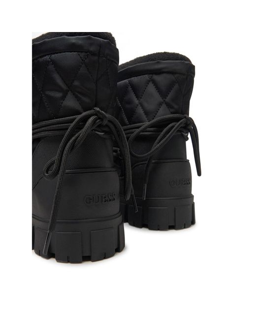 Guess Black Schneeschuhe Uniques Flfuni Fab10