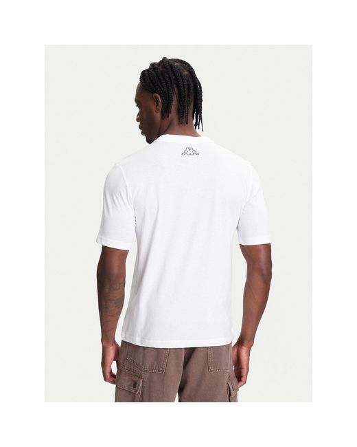 Kappa T-Shirt 351U8Jw 001 Regular Fit in White für Herren